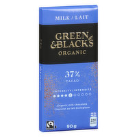 GREEN & BLACK'S - Milk Chocolate Bar, 90 Gram