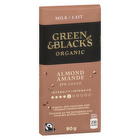 Green & Black's - Organic Milk Chocolate - Almond, 90 Gram