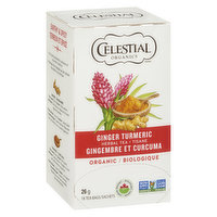 Celestial Seasonings - Tea Ginger & Turmeric, 18 Each