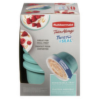 Rubbermaid - TakeAlongs Twist & Seal Food Storage Containers, 3 Each