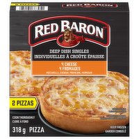 Red Baron - Deep Dish Pizza Singles,4 Cheese., 318 Gram
