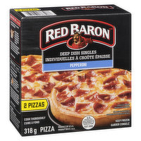 Red Baron - Deep Dish Pizza Singles, Pepperoni, 318 Gram