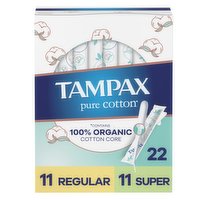 Tampax - Pure Organic Duo Tampons, 22 Each