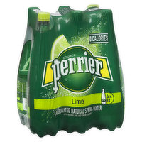 Perrier - Natural Sparkling Spring Water - Lime, 6 Each