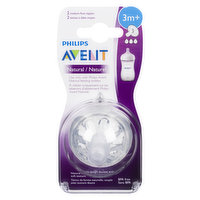 Avent - Natural Response Nipples - 3Months+, 2 Each