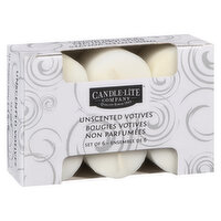 Candle-Lite - Unscented Votive Candles, 6 Each