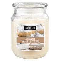 Candle-Lite - Creamy Vanilla Swirl Candle Jar, 510 Gram