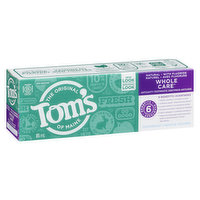 Tom's Of Maine Tom's Of Maine - Whole Care Toothpaste - Peppermint Menthol, 85 Millilitre
