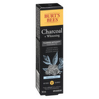 Burts Bees - Fluoride Anticavity Toothpaste - Charcoal + Whitening Mountain Mint, 105 Millilitre