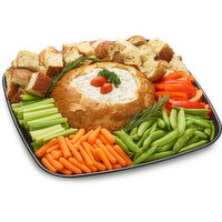 Spinach Dip - Platter Tray w/Cut Vegetables, Large Serves 15-20