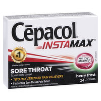 Cepacol - Instamax Sucrose Free Oral Lozenges - Berry Frost, 24 Each