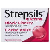 Strepsils - Extra Strength Lozenges - Black Cherry