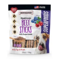 Chewmasters - Dog Treats, Superfood Beef Sticks, 709 Gram