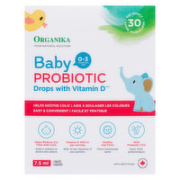 Organika - Baby Probiotic Drops With Vitamin D, 7.5 Millilitre