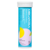 Organika - Instant C Effervescent Raspberry, 10 Each