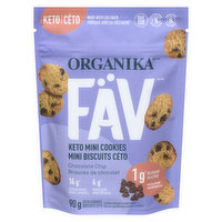 Organika Organika - Fav Keto Mini Cookie Chocolate Chip, 90 Gram