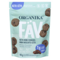 Organika - Fav Keto Mini Cookies Double Chocolate, 90 Gram