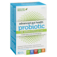 Genuine Health - Advanced Gut Health Probiotics - 15 Billion CFU, 30 Each