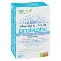 Genuine Health - Advanced Gut Health Probiotics - 50 Billion CFU, 30 Each