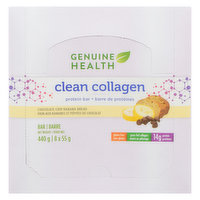 Genuine Health - Clean Collagen Protein Bar Choc Chip Banana Bread, 8 Each