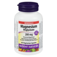 Webber Naturals - Magnesium Bisglycinate 200mg, 60 Each