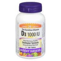 Webber Naturals - Vitamin D3 1000 IU, 260 Each