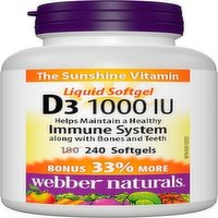 Webber naturals - Vitamin D3 1000 IU, 240 Each