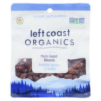 Left Coast - Almonds Maple Glazed Organic, 200 Gram