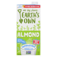 EARTH'S OWN - Almond Milk Unsweetened Vanilla, 946 Millilitre