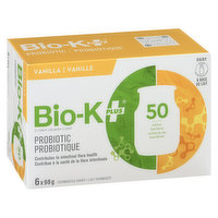 Bio-K+ - Fremented Milk Vanilla, 6 Each