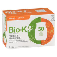 Bio-K+ - Fermented Soy Probiotic Mango, 6 Each