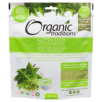 Organic Traditions - Matcha Latte with Probiotics, 150 Gram