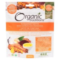 Organic Traditions - Turmeric Latte with Saffron and Probiotics, 150 Gram