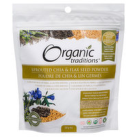 Organic Traditions - Sprouted Chia & Flax Seed Powder, 227 Gram