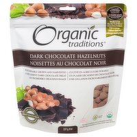 Organic Traditions - Hazelnuts Dark Chocolate, 227 Gram