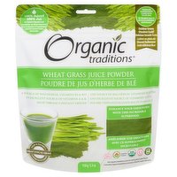 Organic Traditions - Juice Powder Wheat Grass, 150 Gram