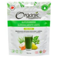 Organic Traditions - Supergreens Pear, 100 Gram