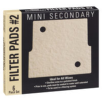 Mini - Secondary Filter Pads #2 Square - 6 Piece Set, 6 Each