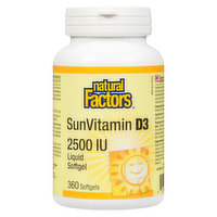 Natural Factors - Vitamin D 2500 IU, 360 Each