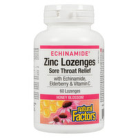 Natural Factors - Zine Lozenges Honey Blossom, 60 Each