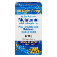 Natural Factors - Melatonin Quick Release and Timed Release 10 mg