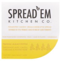 Spread'em Kitchen - Cashew Soft Cheeze Turmeric & Black Pepper, 183 Gram