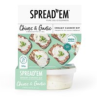Spread' Em Kitchen Co. - Fermented Cashew Cream Cheese Spread C&G, 183 Gram