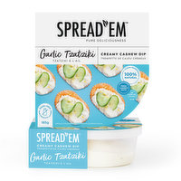 Spread 'Em Kitchen Co. - Dairy Free, Soft Cheese Cultured Cashew - Garlic Tzatkiki