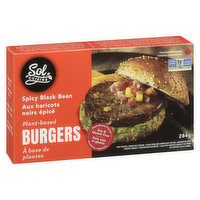 Sol Cuisine - Burgers Black Bean Spicy, 284 Gram