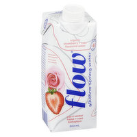 Flow Water - Alkaline Spring Strawberry Rose Organic