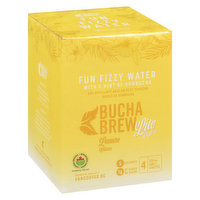 Bucha Brew - Lemon Fun Fizzy Water, 4 Each