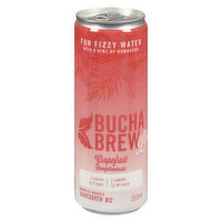 Bucha Brew - Fun Fizzy Water Grapefruit, 355 Millilitre