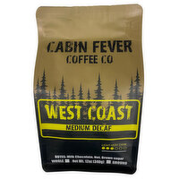Cabin Fever Coffee - West Coast Medium Decaf, 340 Gram