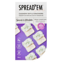 Spread'em Kitchen - Cashew Dip & Crackers Duo Spinach & Artichoke, 86 Gram